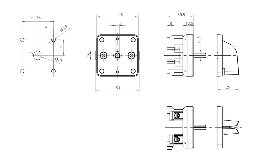 INTERRUPTOR 1P 12A.D0 TRATAMIENTO ANTIMICROBIANO