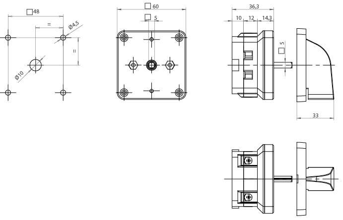 CONMUTADOR  SIN 0 1P 32A.D1