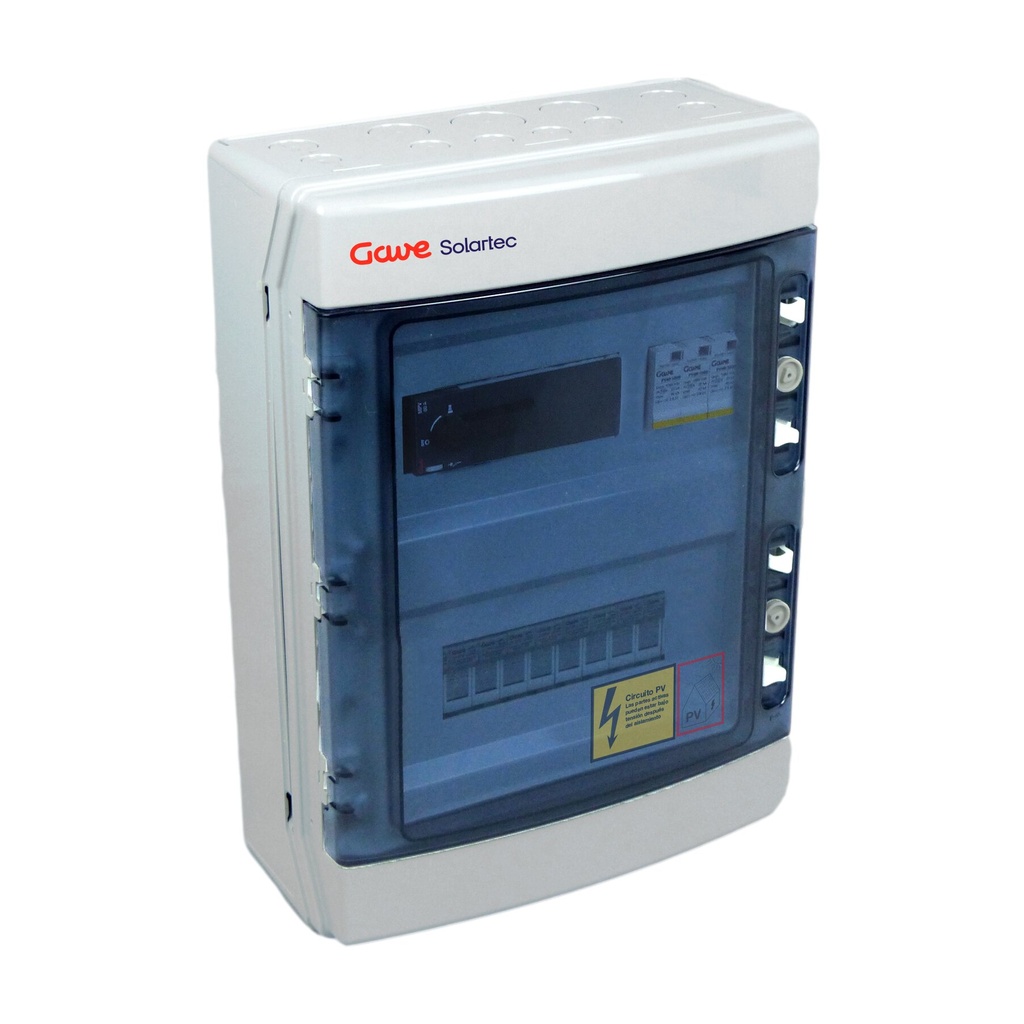 CAJA MODULAR CONEXION PV 4 STR. FUS. 15A + PROT.SOBRETENSION II