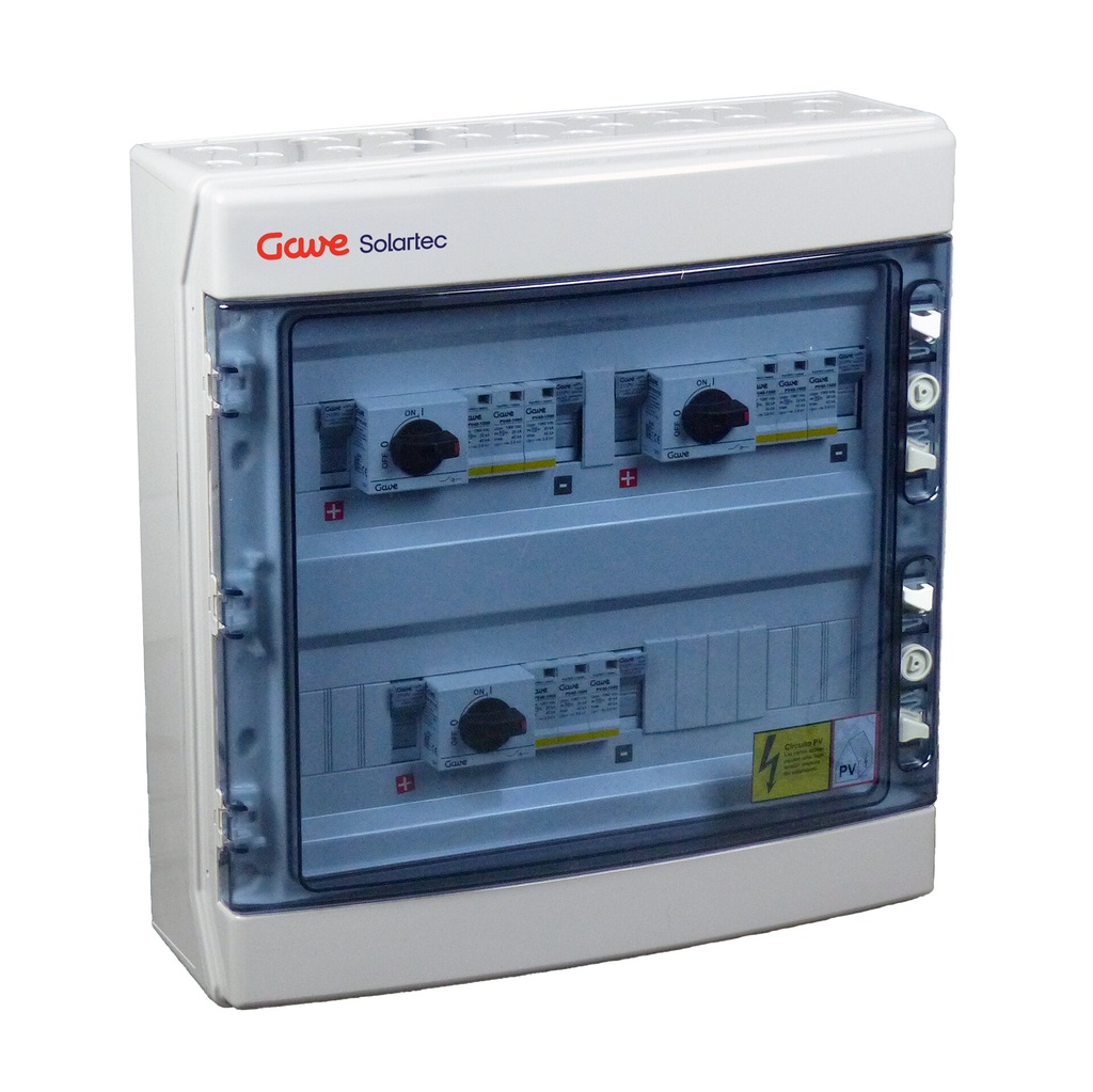 CAJA MODULAR CONEXIÓN PV - 1STRINGS 1000V 25A FUS15A 3MPPT SALIDAS INDIVIDUALES