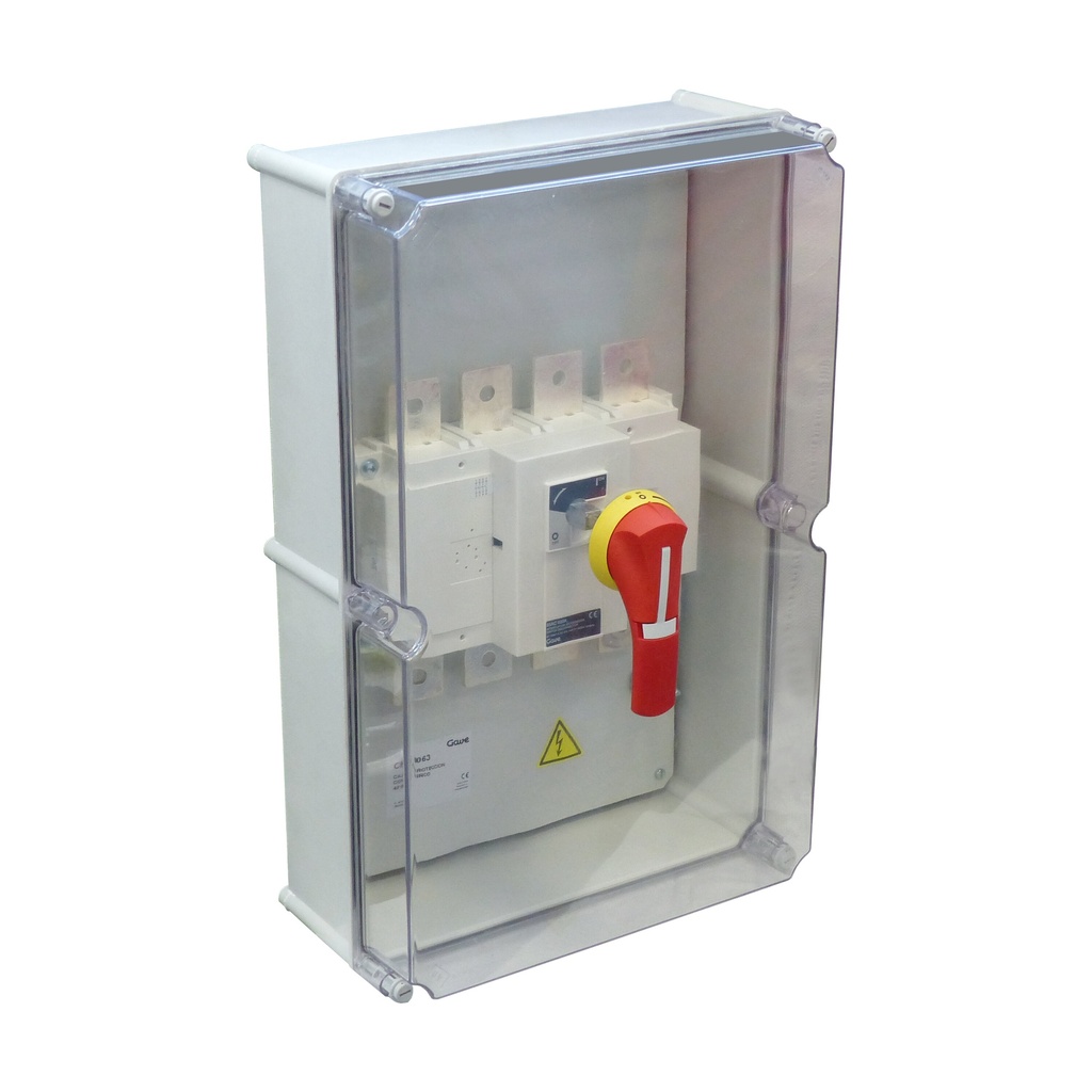 INTERRUPTOR 4PX630 EN CAJA POLIESTER TAPA TRANSPARENTE