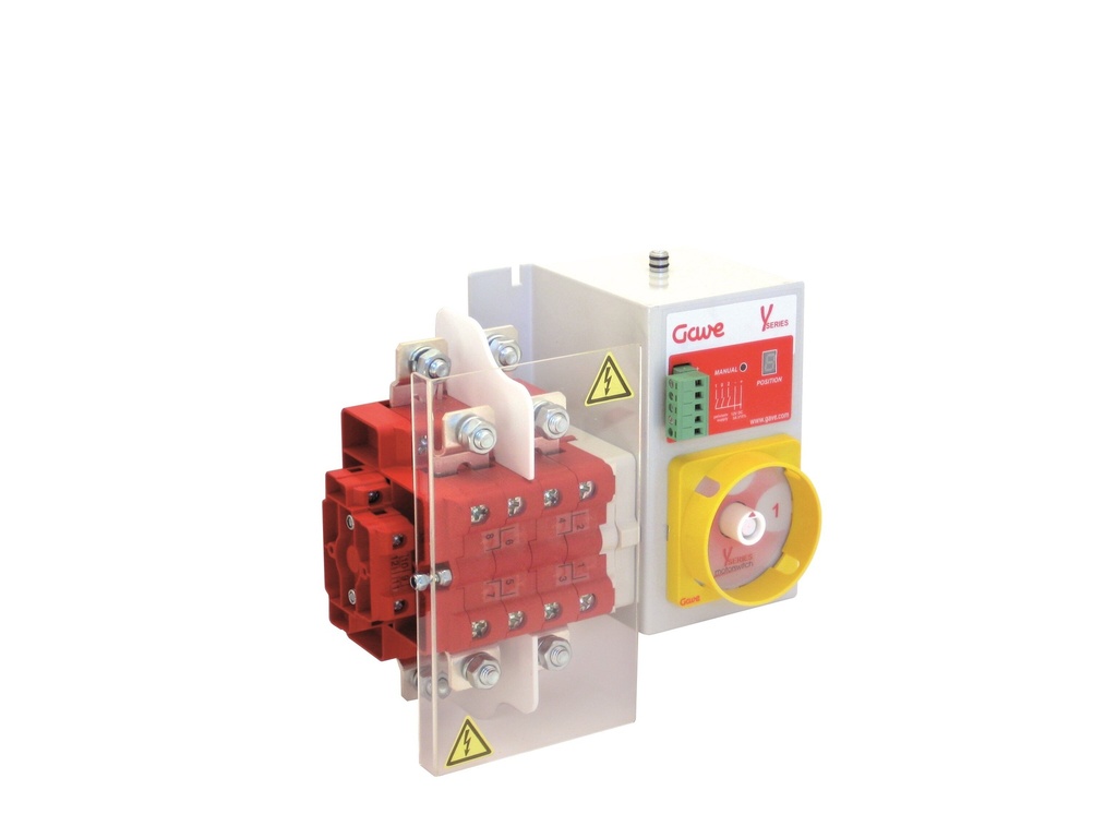 CONMUTADOR  MOTORIZADO ENTRADA SUPERIOR 1-0-2 2P 160A. 12V DC