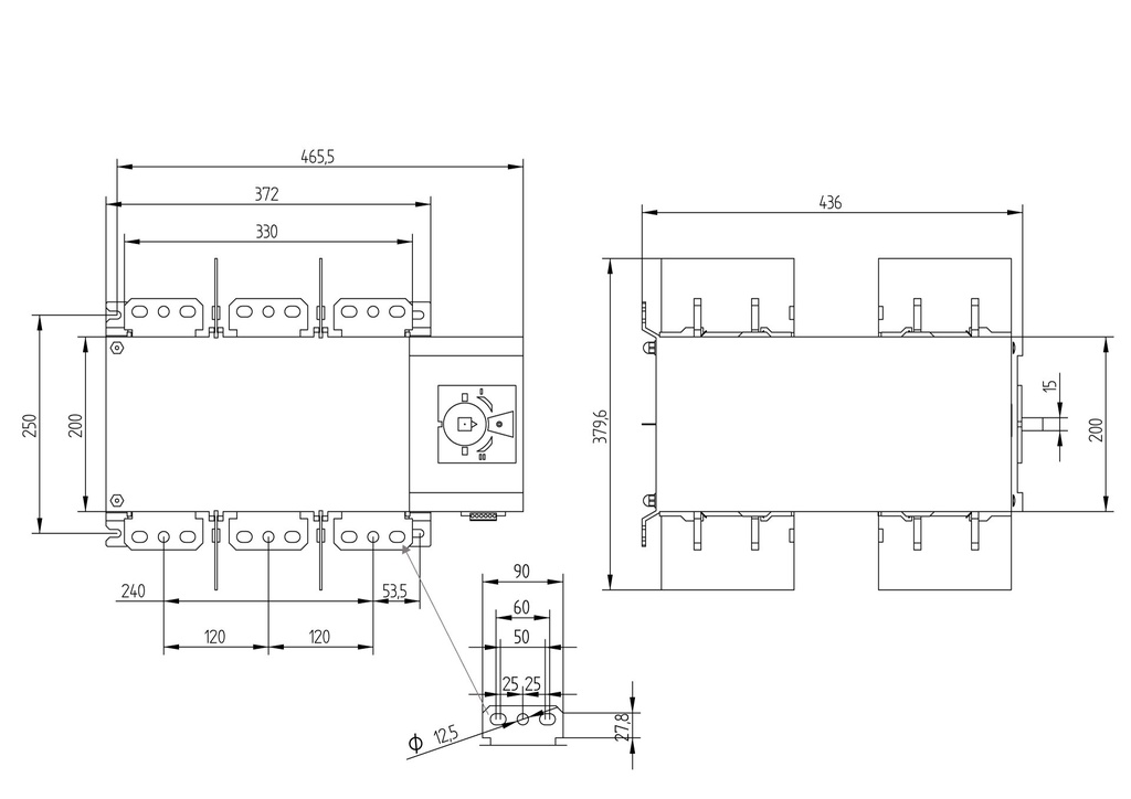 CONMUTADOR 3P x 2500A